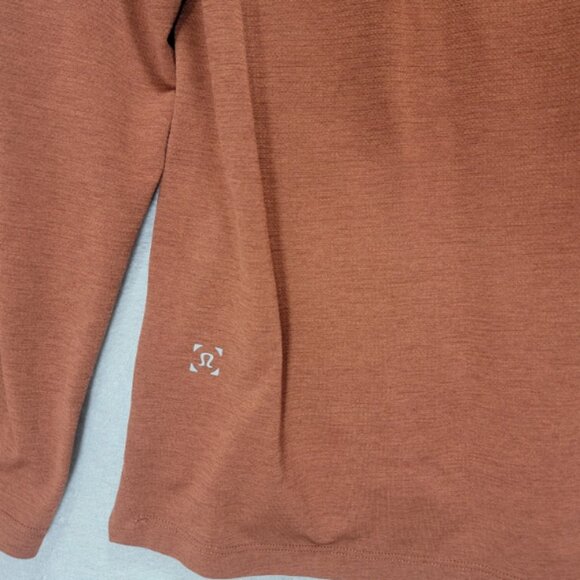 Lululemon Fast Free Tech Shirt Mens XL Athletic Reflective Rust Long Sleeve - Picture 5 of 14